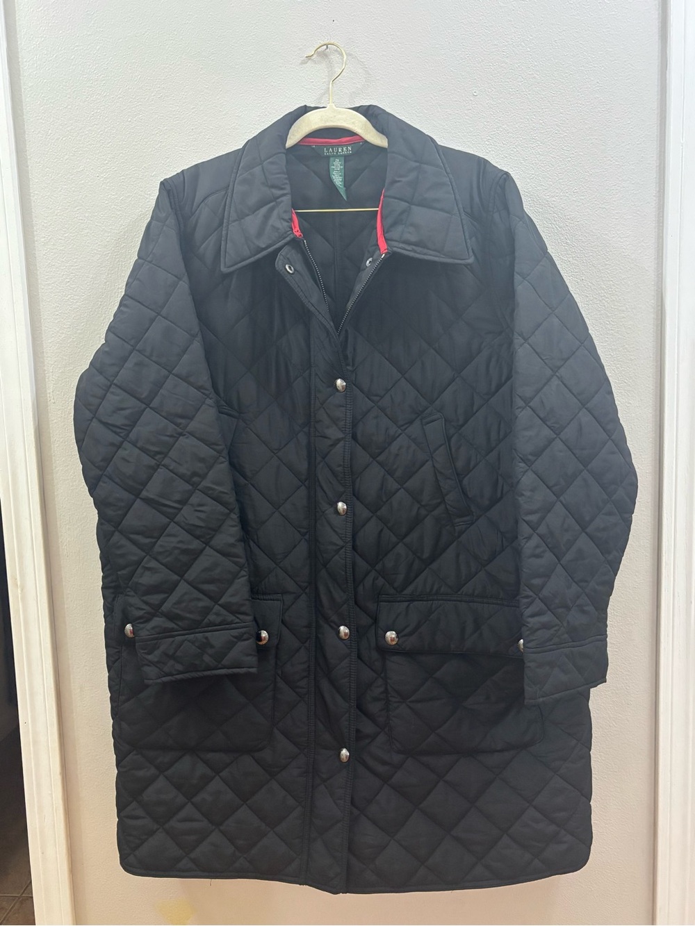 Lauren Ralph Lauren Black Quilted Coat size 2X